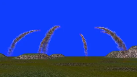 Concentric explosions. ES2 Stock Footage 116433290