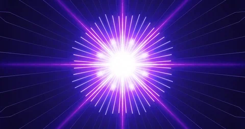 Concentric Flash Star Blue Stock Footage 93241764