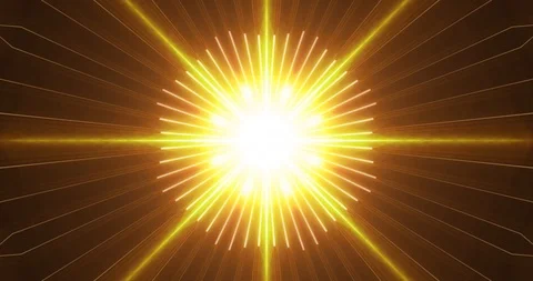 Concentric Flash Star Orange Stock Footage 93241780