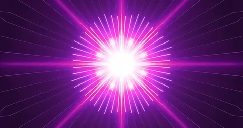 Concentric Flash Star Purple Stock Footage 93241776