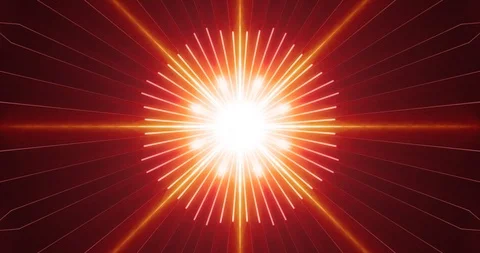 Concentric Flash Star Red Stock Footage 93241732