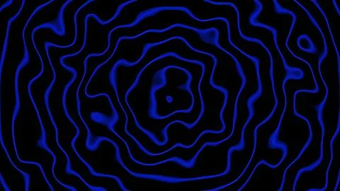 Concentric, flowing lines in a dark blue pattern. Stock Illustration