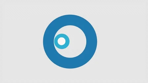 Concentric focus. Animation of the process of rotating circles. Cartoon Stock Footage 321109417
