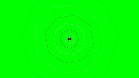 Concentric geometric octagons radiating from a central dark purple point Stock Footage 341823876
