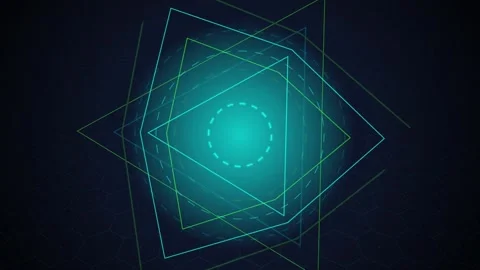 Concentric geometric triangles rotating seamless loop motion Stock Footage 345075756