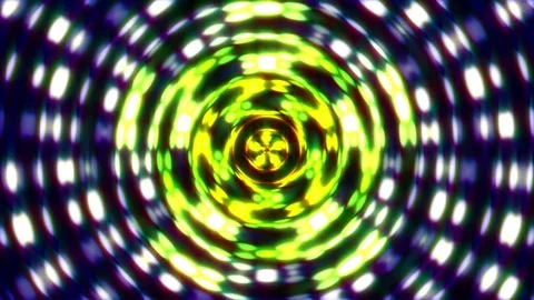 Concentric Glow Lights Pentagram Blue Pulsing VJ Motion Background Loop 1 Stock Footage 70989035