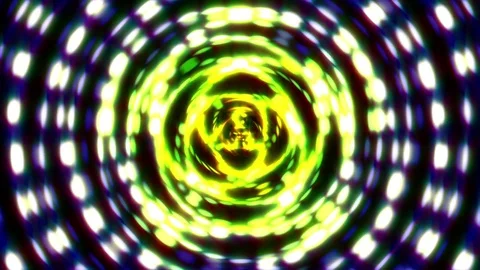 Concentric Glow Lights Pentagram Blue Pulsing VJ Motion Background Loop 2 Stock Footage 70989111