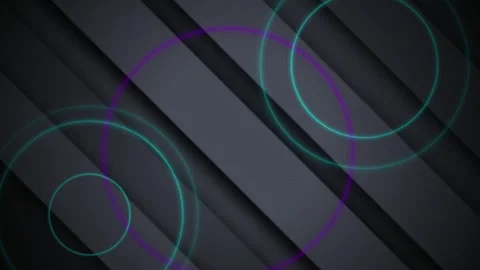 Concentric glowing rings pulsing seamless loop motion background Stock Footage 343799405
