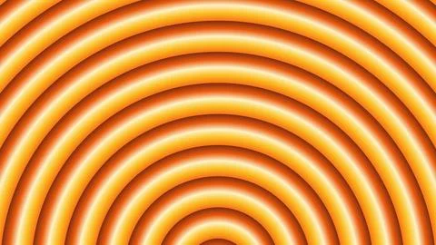 Concentric gradient circles orange yellow abstract background Stock Illustration