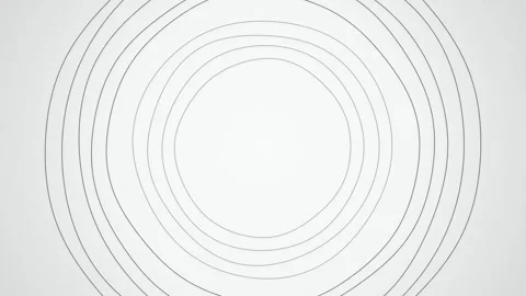 Concentric hand drawn circular lines wiggle seamless loop motion Stock Footage 343898623