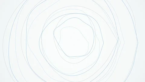 Concentric hand drawn line loops expanding seamless motion Stock Footage 347637555