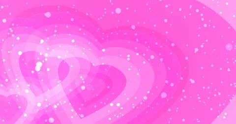 Concentric hearts exploding cute loving bg.Valentine's Day heart nubes with.. Stock Illustration