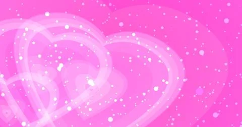 Concentric hearts exploding cute loving bg.Valentine's Day heart nubes with.. Illustrazione stock
