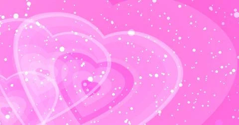 Concentric hearts exploding cute loving bg.Valentine's Day heart nubes with.. Stock Illustration
