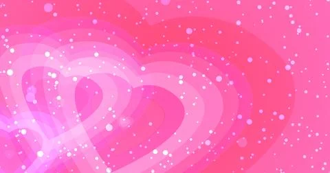 Concentric hearts exploding cute loving bg.Valentine's Day heart nubes with.. 스톡 일러스트