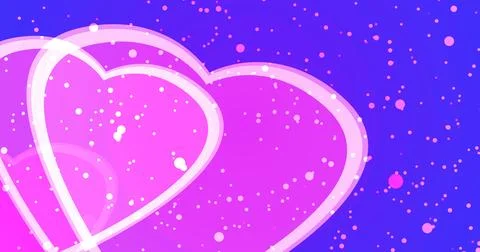 Concentric hearts exploding cute loving bg.Valentine's Day heart nubes with.. Stock Illustration