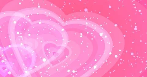 Concentric hearts exploding cute loving bg.Valentine's Day heart nubes with.. Stock Illustration