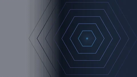 Concentric Hexagon Tunnel Background Seamless Loop Stock Footage 341776228