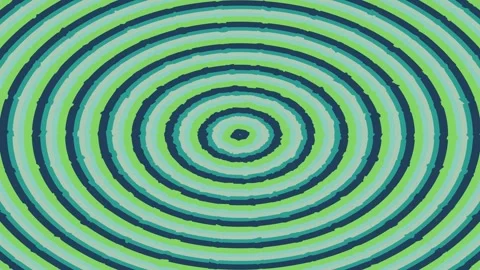 Concentric Hypnotic Green Circles Loop Stock Footage 335092261