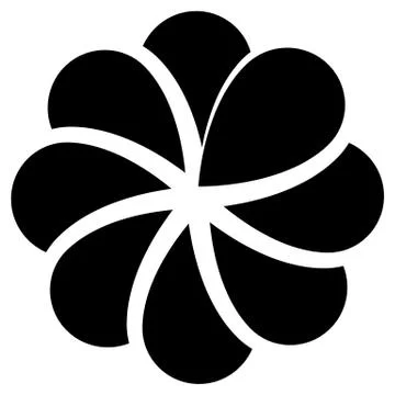 Concentric leaf shape for nature, ecological concepts 库存插图