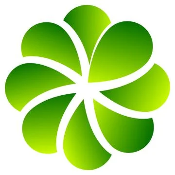 Concentric leaf shape for nature, ecological concepts Stockillustratie