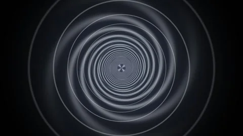 Concentric Light Rings Tunnel Seamless Loop Stock Footage 340593995