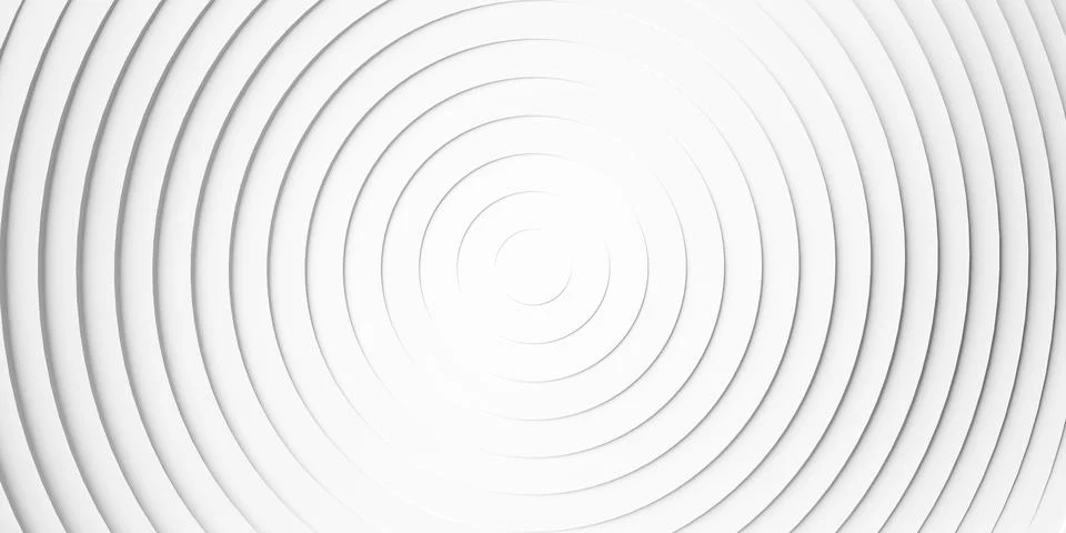 Concentric linear offset white rings or circles steps background wallpaper ba Stock Illustration