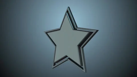 Concentric metal star geometric shape element. Seamless loop. Stock Footage 120535724