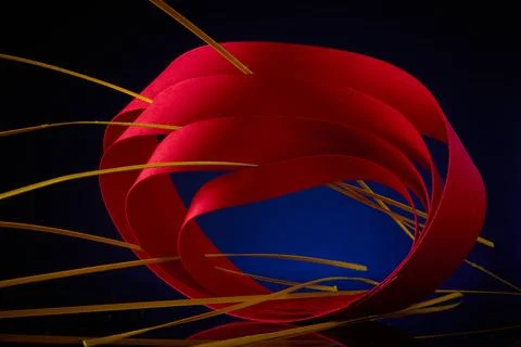 Concentric mobius strips made of paper Stock Photos