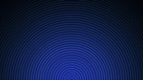 Concentric neon arcs pulse outward in a seamless loop Stock Footage 341401675