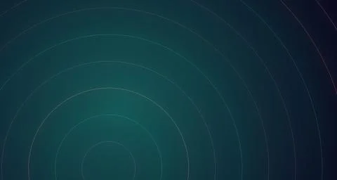 Concentric neon rings on dark background Stock Illustration
