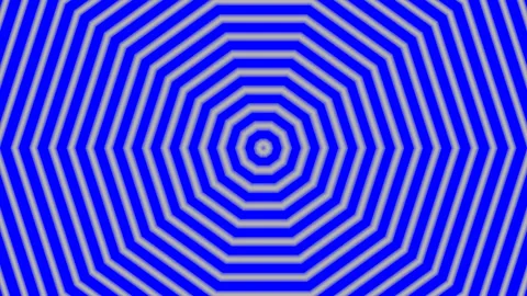 Concentric octagons alternate blue gray creating optical depth. Stock Footage 299308656