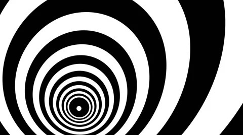 Concentric oncoming abstract symbol, bust - optical, visual illusion Video stock 44204363