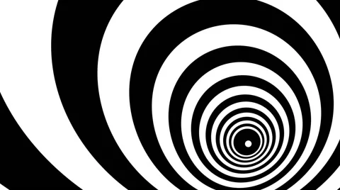 Concentric oncoming abstract symbol, bust - optical, visual illusion Stock Footage 44204399