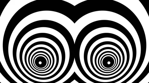 Concentric oncoming abstract symbol, bust - optical, visual illusion Stock Footage 44204480