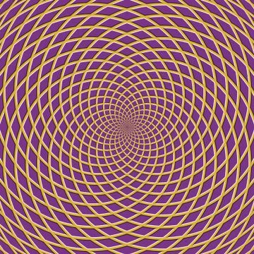 Concentric optical illusion background. Turbinated checkered background. Stock Illustration