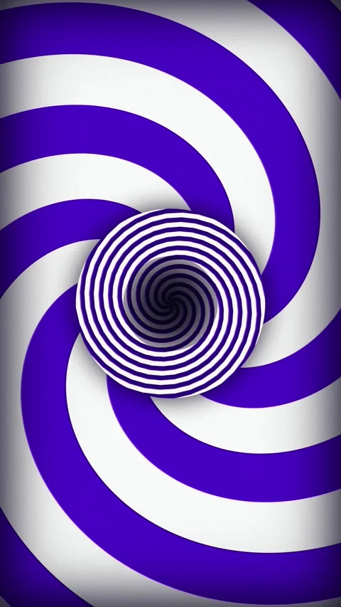 Concentric optical illusion spiral spinning seamless loop background Stock Footage 347034255