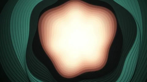 Concentric organic shapes pulse outwards in a seamless loop Stock Footage 341274704