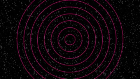 Concentric Pink Circles on Dark Speckled Background Stock-Footage 317546101