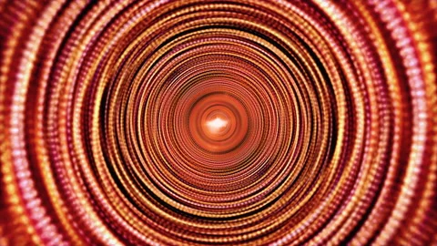 Concentric psychedelic hypnotic circles sequence pattern motion tunnel Stock Footage 157748048