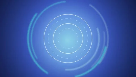 Concentric radar circles rotating seamless loop motion background Stock Footage 345075849