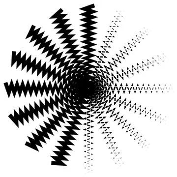 Concentric radial element. Radiating abstract geometric element Иллюстрация