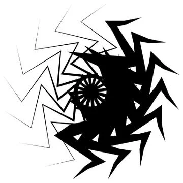 Concentric radial element. Radiating abstract geometric element Иллюстрация