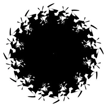 Concentric radial element. Radiating abstract geometric element Stock-Illustration