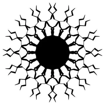 Concentric radial element. Radiating abstract geometric element 스톡 일러스트