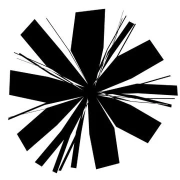 Concentric radial element. Radiating abstract geometric element Иллюстрация