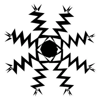 Concentric radial element. Radiating abstract geometric element Illustrazione stock