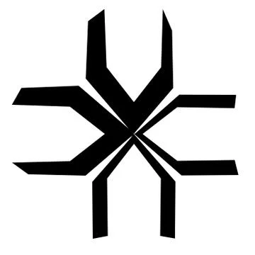 Concentric radial element. Radiating abstract geometric element Illustrazione stock