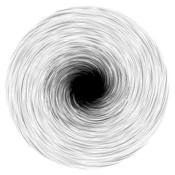 Concentric radial element. Radiating abstract geometric element Stock Illustration