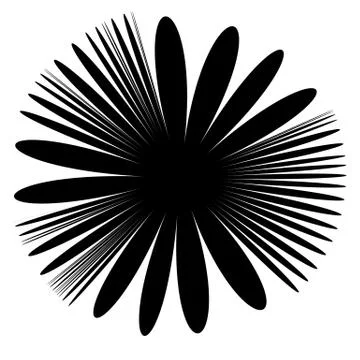 Concentric radial element. Radiating abstract geometric element Stock-Illustration